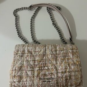 Kate Spade Pink and Gold Tweed Crossbody Bag